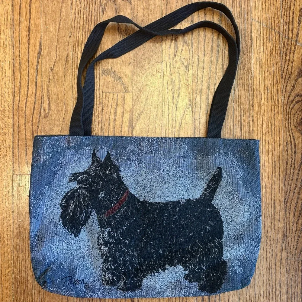 Linda Picken Scottish Terrier Scottie Dog Purse Tapestry‎ Tote Bag 17